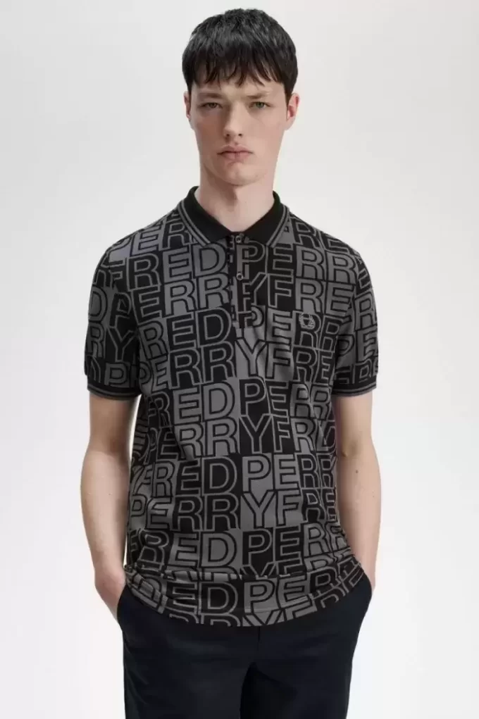 Polo à imprimé graphique pour homme