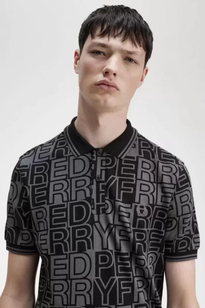 Polo à imprimé graphique pour homme
