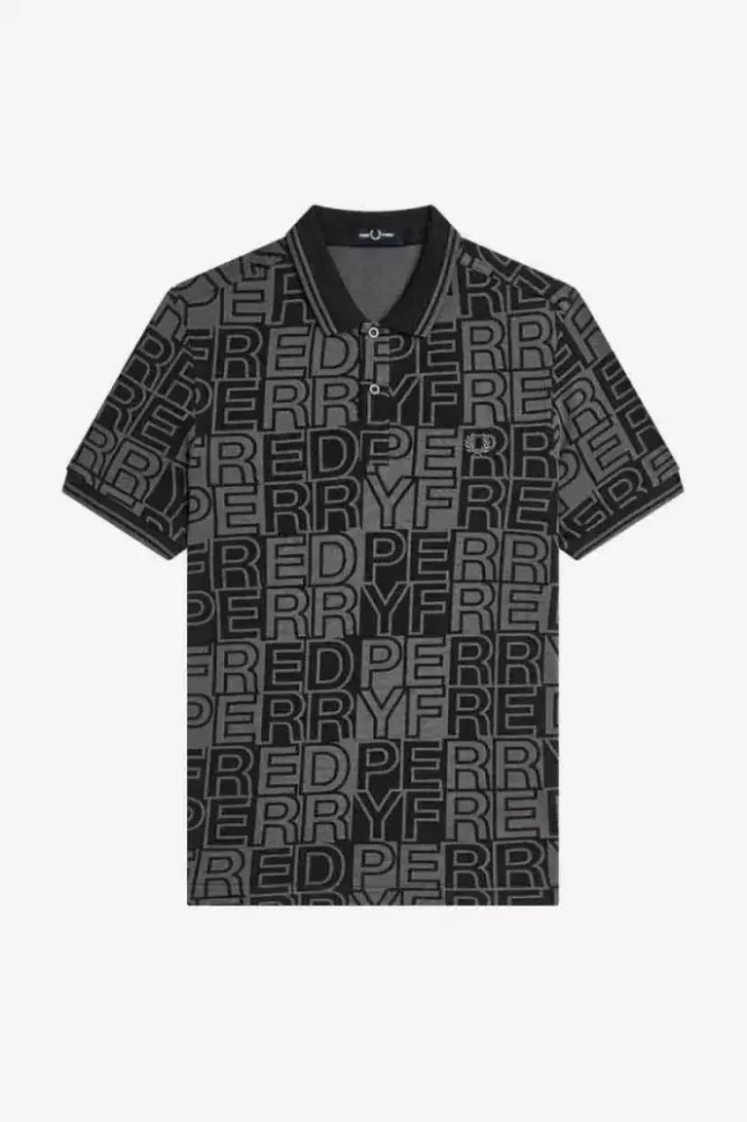 Polo à imprimé graphique pour homme