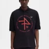 Polo imprimé surdimensionné pour homme
