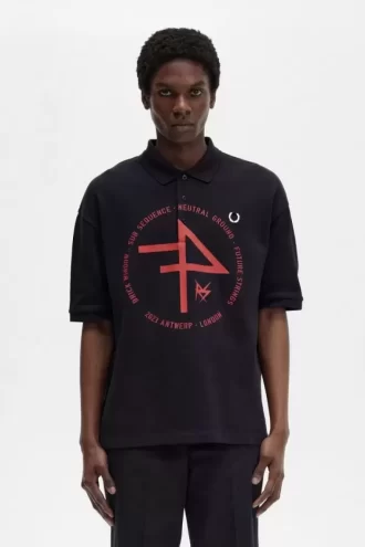 Polo imprimé surdimensionné pour homme