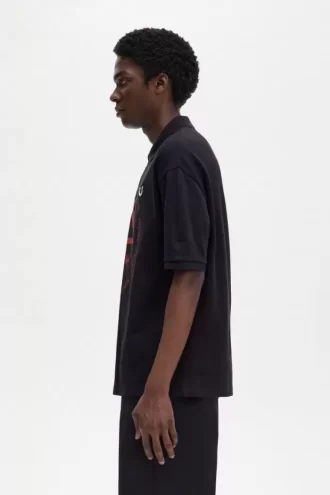 Polo imprimé surdimensionné pour homme