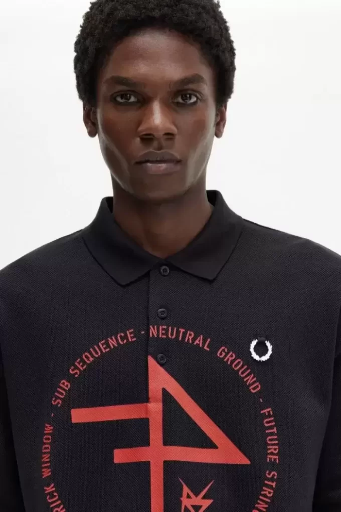 Polo imprimé surdimensionné pour homme