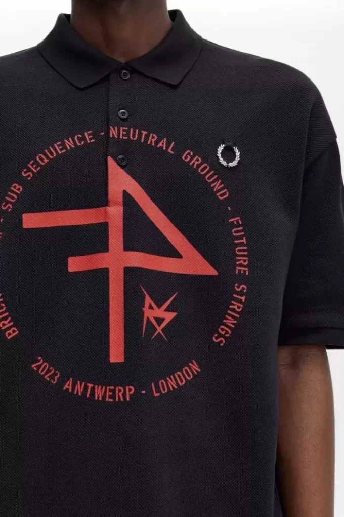 Polo imprimé surdimensionné pour homme