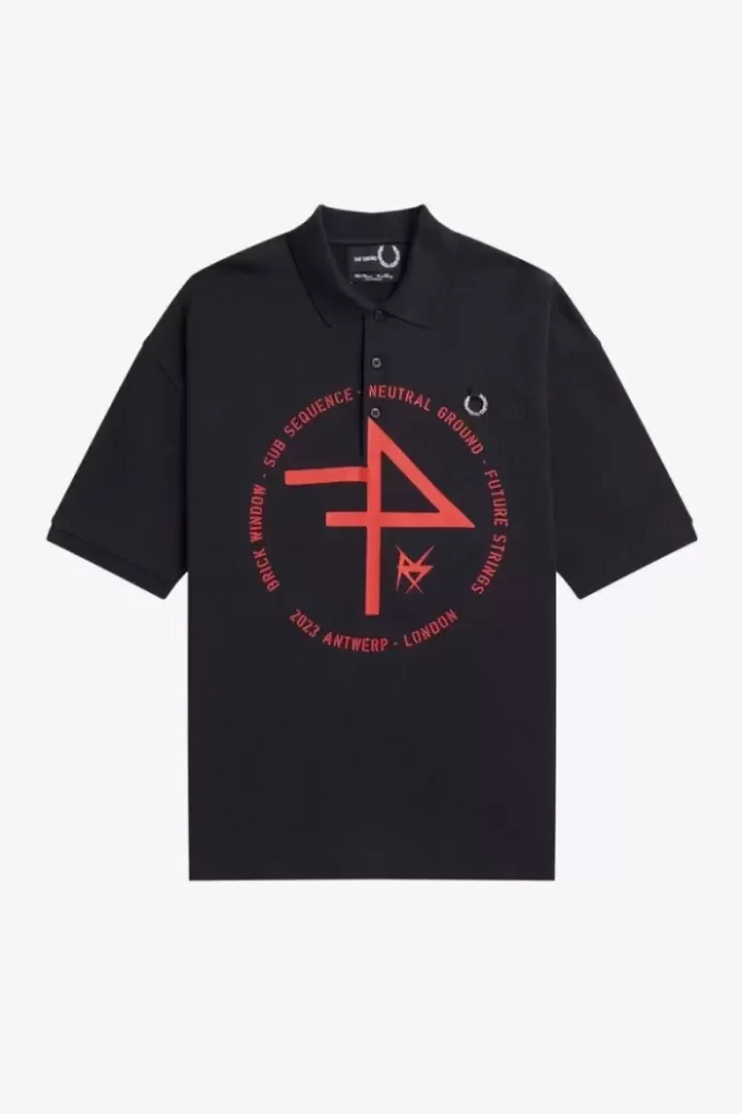 Polo imprimé surdimensionné pour homme