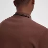 Polo à manches longues en coton nid d&rsquo;abeille pour homme