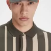 Polo à manches longues et rayures dégradées pour homme
