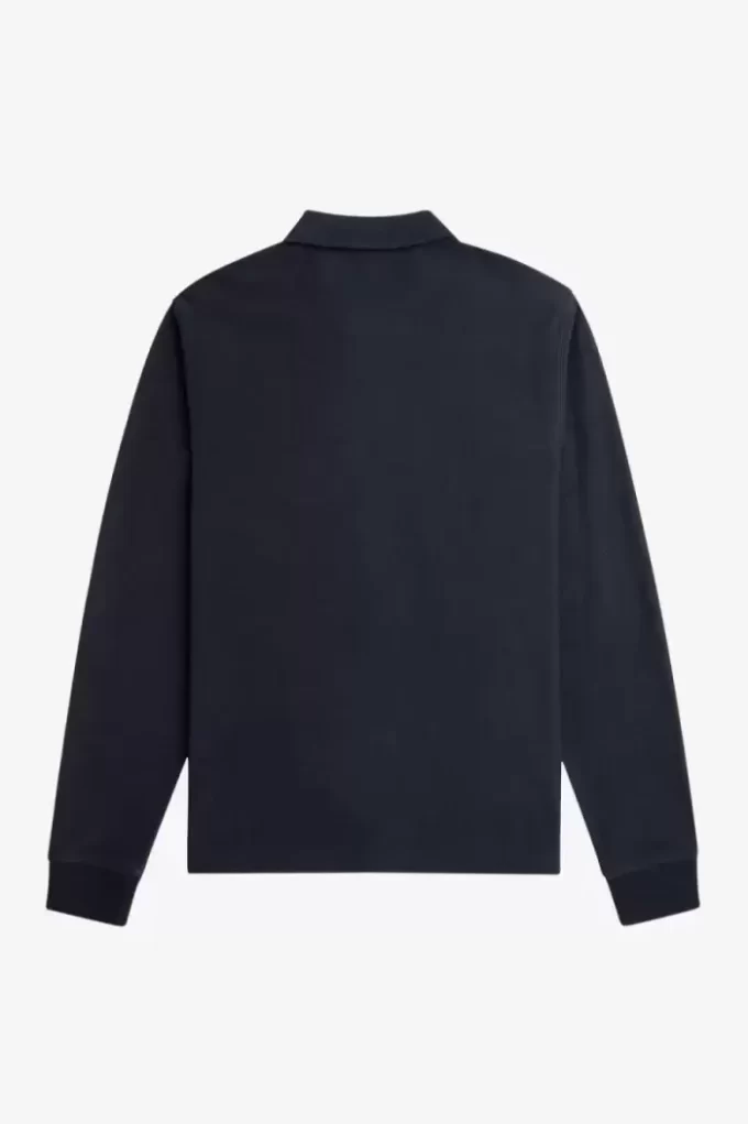 Polo à manches longues et rayures dégradées pour homme