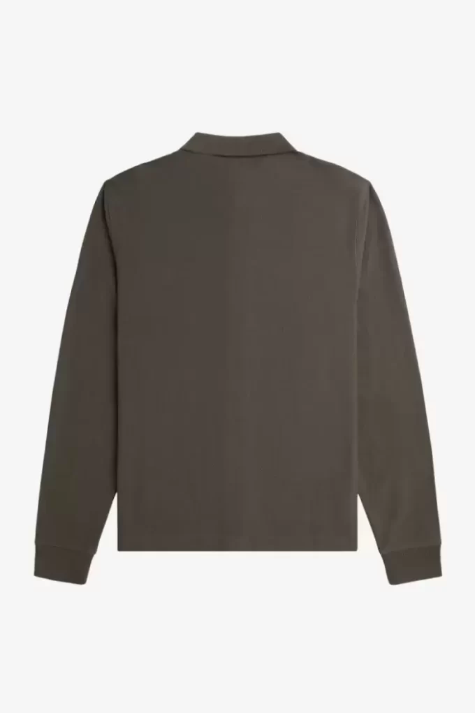 Polo à manches longues et rayures dégradées pour homme