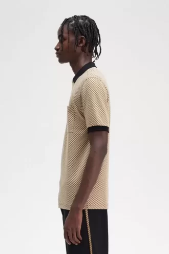 Polo à micro-damier pour homme