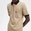 Polo à micro-damier pour homme