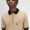 Polo à micro-damier pour homme