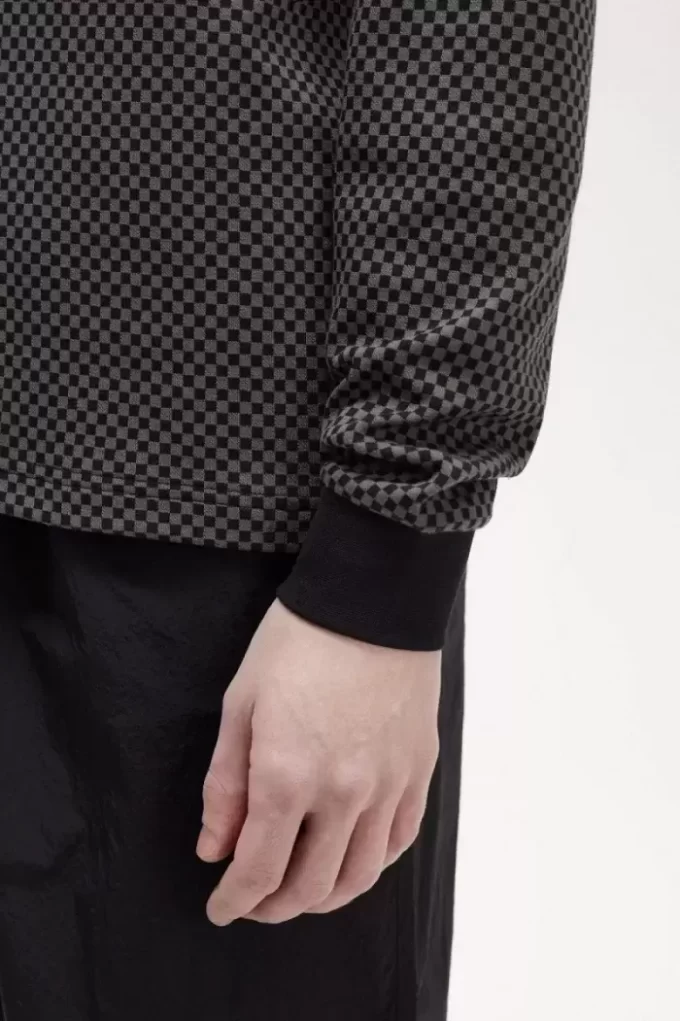 Polo à micro-damier pour homme