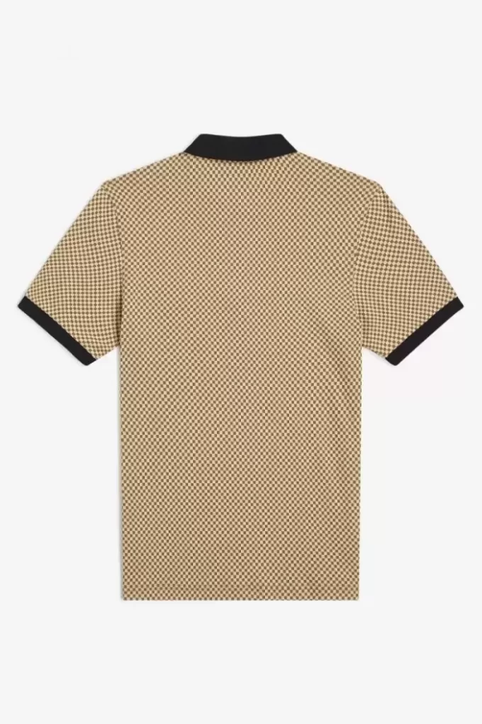 Polo à micro-damier pour homme