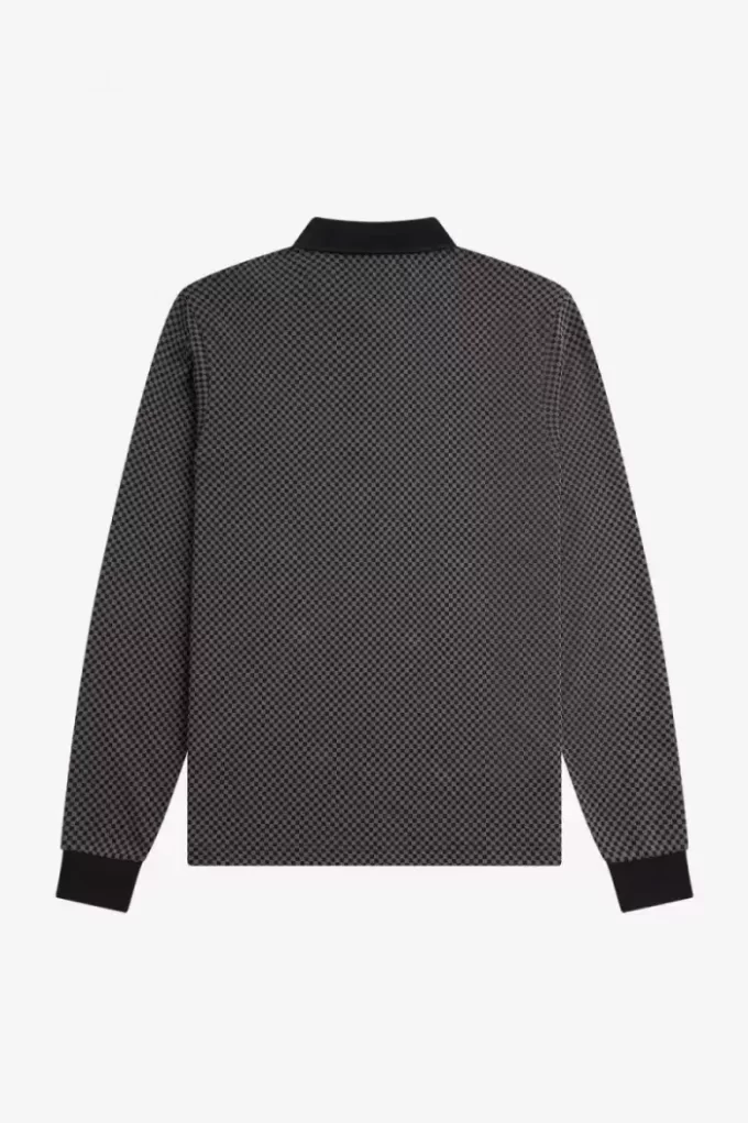 Polo à micro-damier pour homme