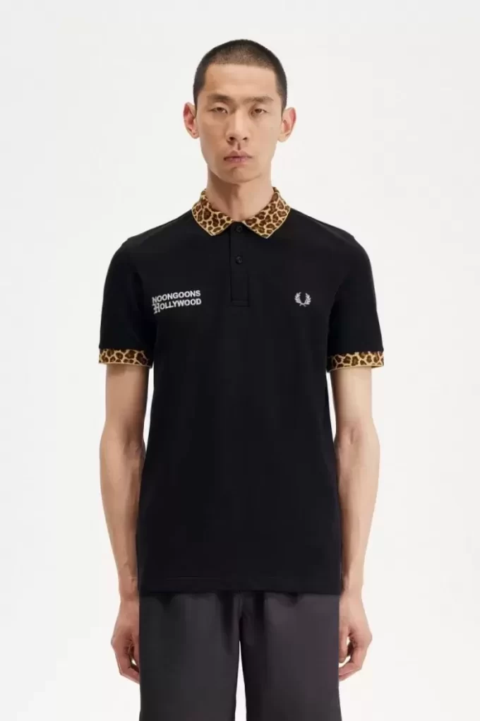 Polo Noongoons à imprimé léopard pour homme
