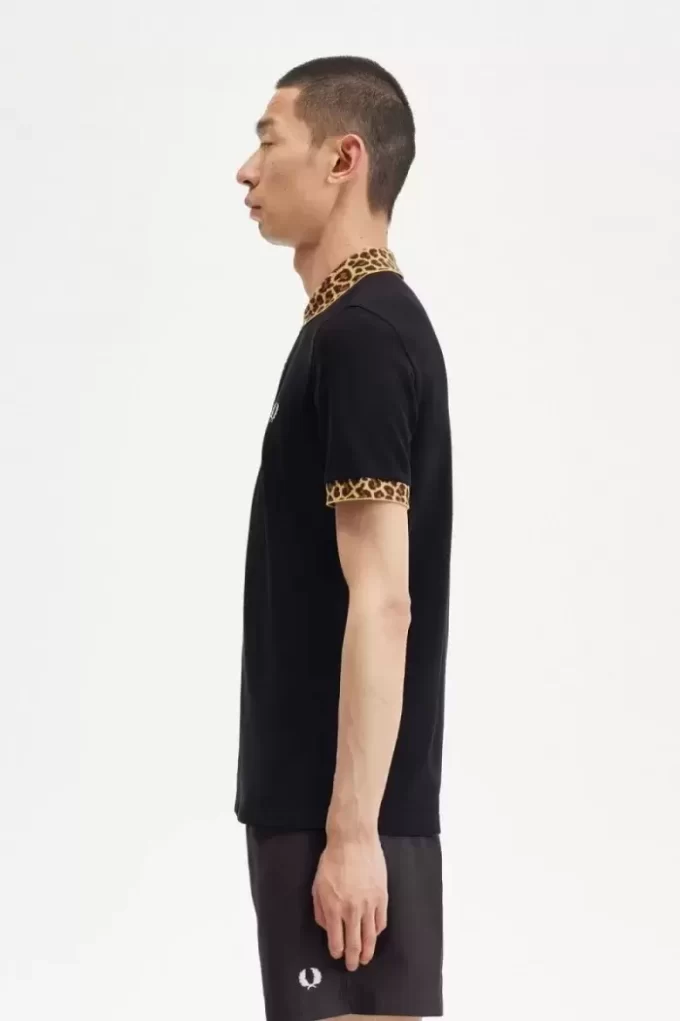 Polo Noongoons à imprimé léopard pour homme