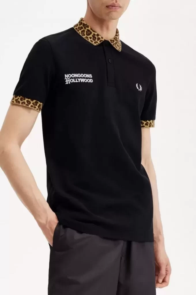 Polo Noongoons à imprimé léopard pour homme