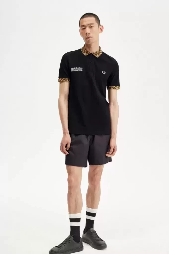 Polo Noongoons à imprimé léopard pour homme