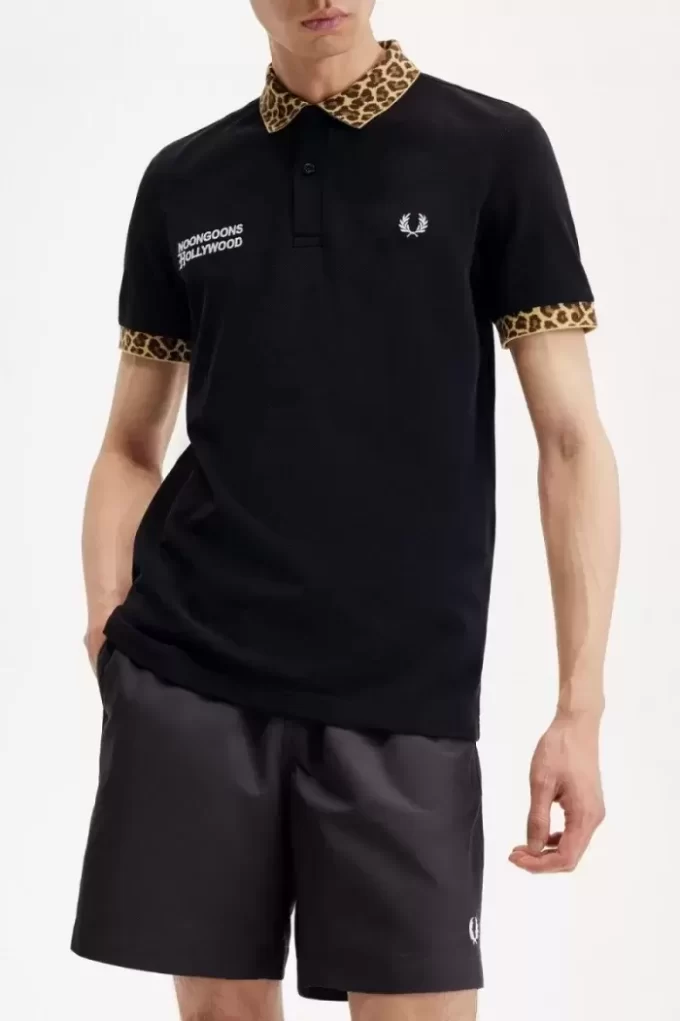 Polo Noongoons à imprimé léopard pour homme
