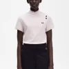 Polo piqué à liseré pour femme