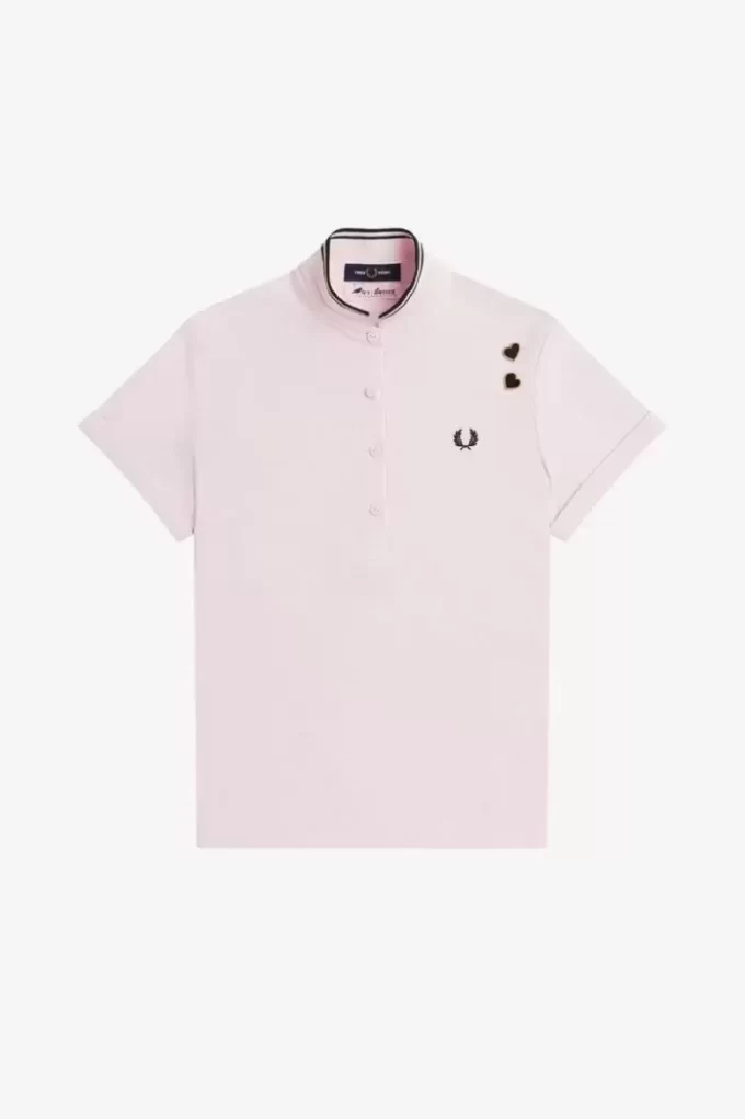Polo piqué à liseré pour femme