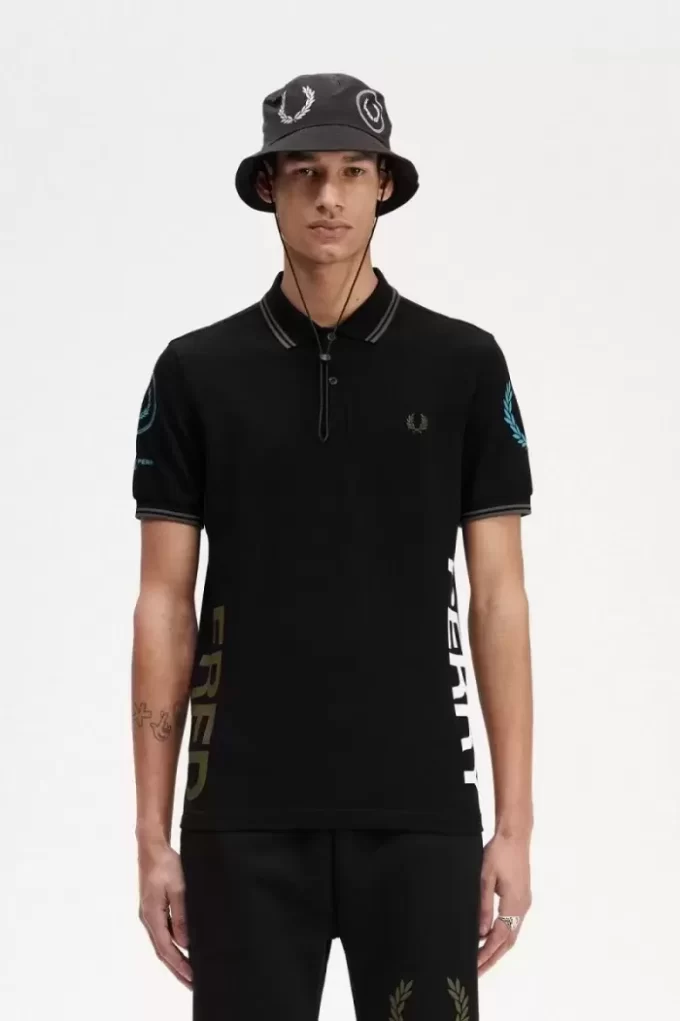 Polo pour homme à imprimé graphique