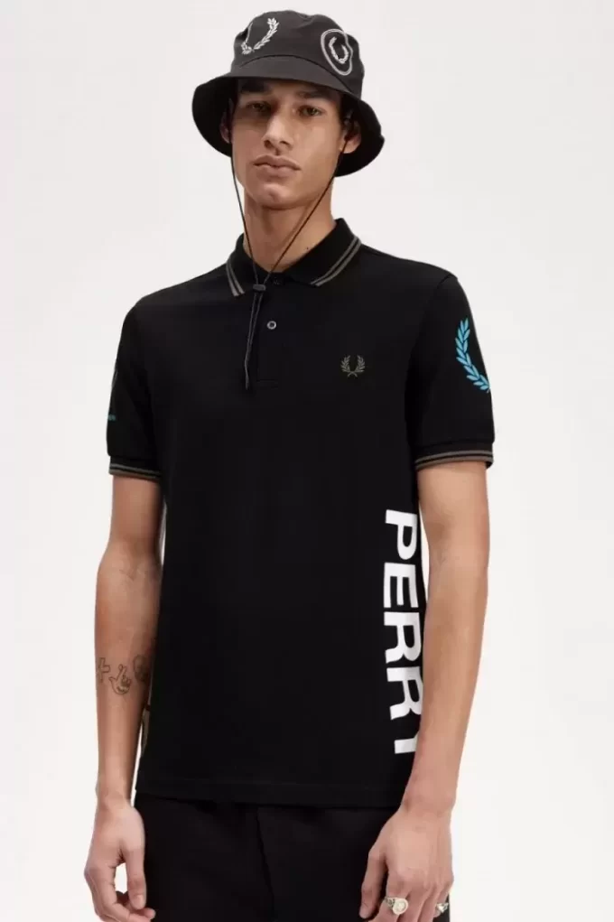 Polo pour homme à imprimé graphique
