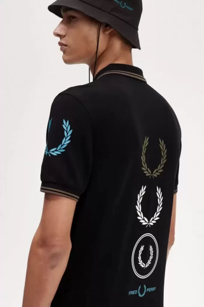 Polo pour homme à imprimé graphique