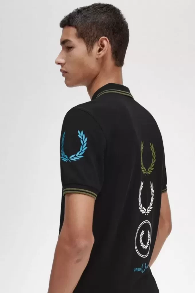 Polo pour homme à imprimé graphique