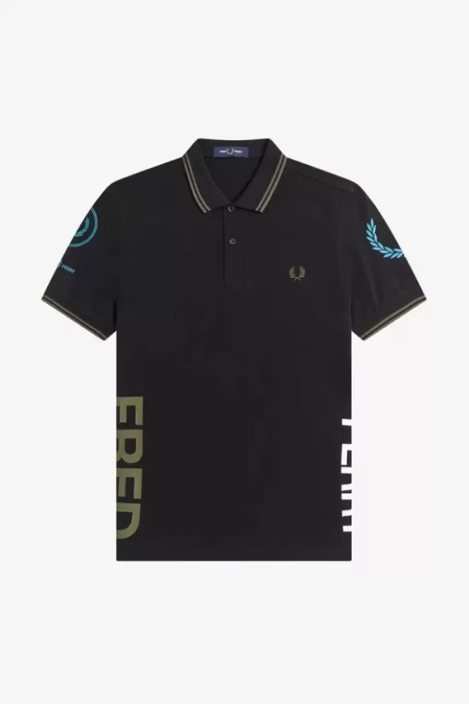 Polo pour homme à imprimé graphique