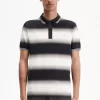 Polo à rayures dégradées pour homme