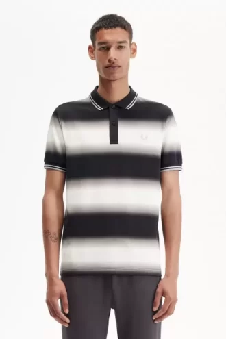 Polo à rayures dégradées pour homme