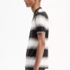Polo à rayures dégradées pour homme