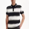 Polo à rayures dégradées pour homme