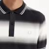 Polo à rayures dégradées pour homme