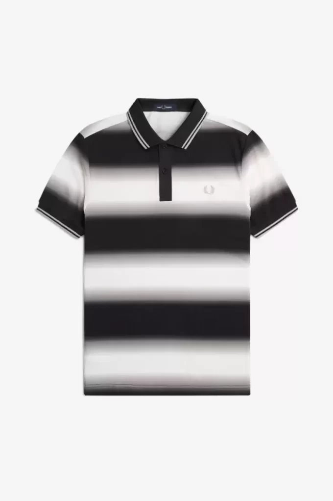 Polo à rayures dégradées pour homme