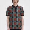 Polo tartan à motif Glitch pour homme