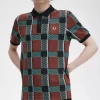 Polo tartan à motif Glitch pour homme
