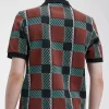 Polo tartan à motif Glitch pour homme