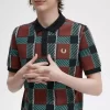 Polo tartan à motif Glitch pour homme