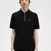 Polo texturé à col zippé pour homme