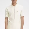 Polo texturé à col zippé pour homme
