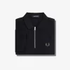 Polo texturé à col zippé pour homme