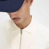 Polo texturé à col zippé pour homme