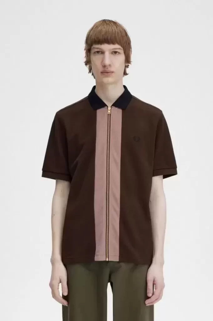 Polo zippé pour homme