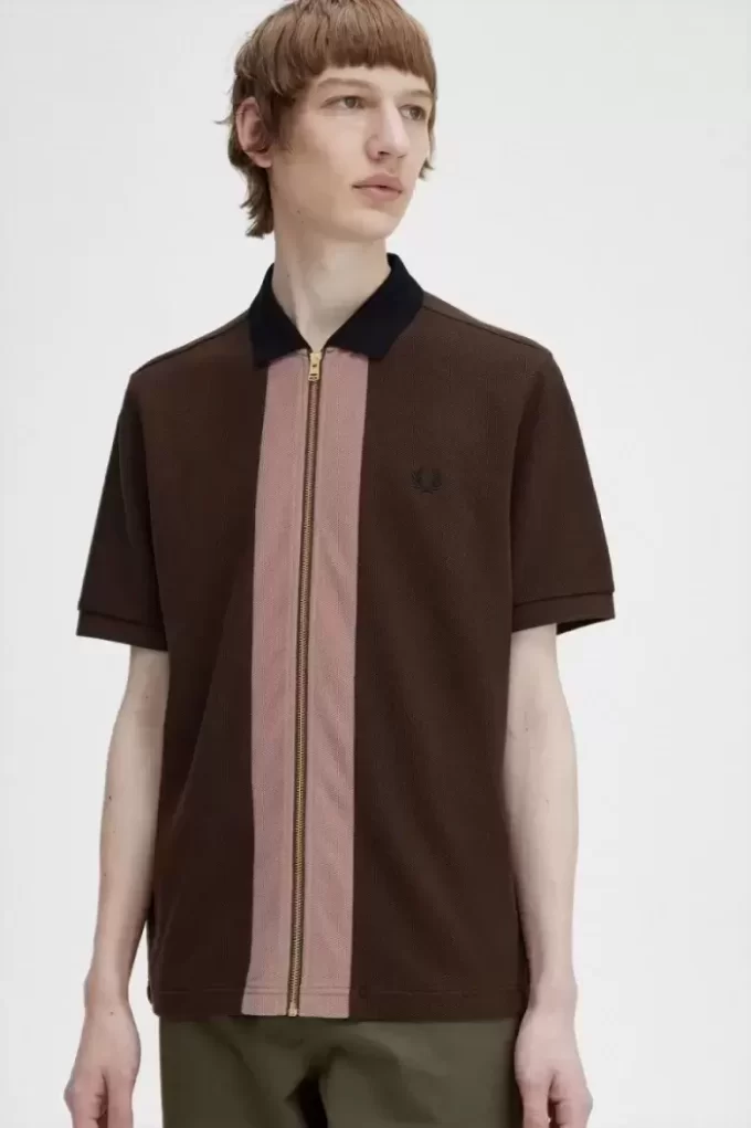 Polo zippé pour homme