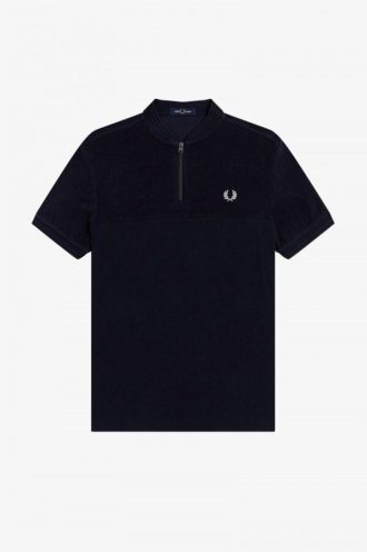 Polos à empiècements en tissu éponge