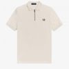 Polos en tissu éponge à col zippé