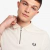 Polos en tissu éponge à col zippé